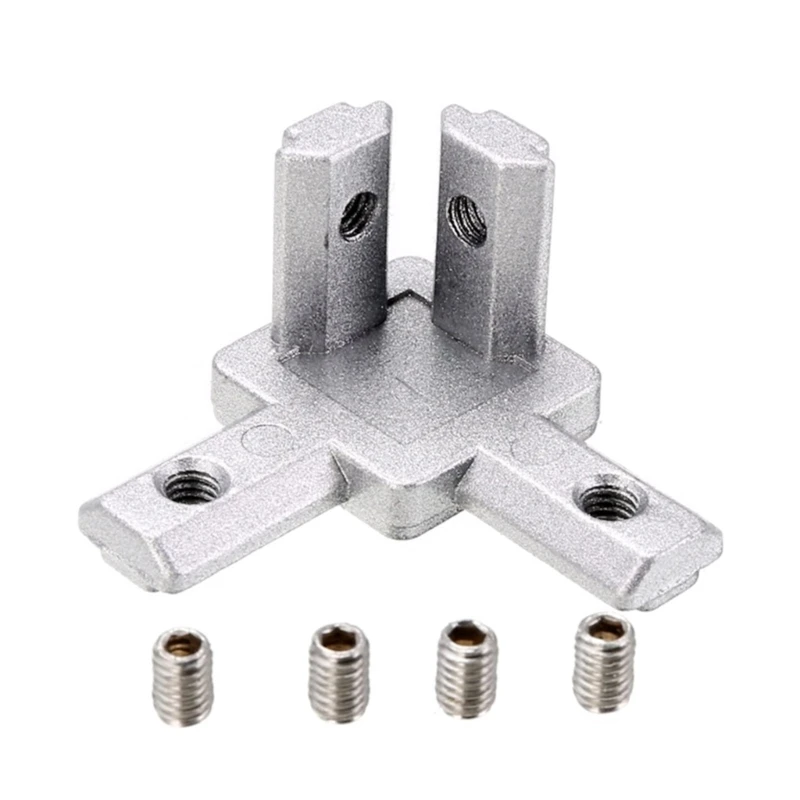 2020 3030 4040 3-Way End Corner Bracket Connectors Zinc Alloy Corner Bracket Connectors 3-way Profile Connector Set 
2020 3030 4040 3-Way End Corner Bracket Connectors Zinc Alloy Corner Bracket Connectors 3-way Profile Connector Set