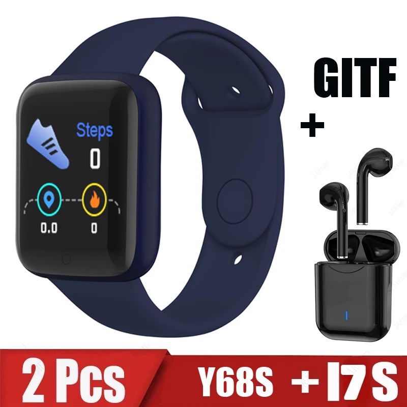 2pcs Y68s Smart Watch Women Men Smartwatch I7s Bluetooth Earphone FitnessTracker Heart Monitor Smart Bracelet Reloj Inteligente
2pcs Y68s Smart Watch Women Men Smartwatch I7s Bluetooth Earphone FitnessTracker Heart Monitor Smart Bracelet Reloj Inteligente