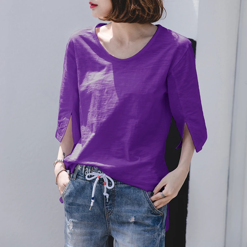 Casual Cotton Solid Women T-shirts 2022 Summer New O-neck Half Sleeved Loose Casual All Match Female Pulls Tops Tees
Casual Cotton Solid Women T-shirts 2022 Summer New O-neck Half Sleeved Loose Casual All Match Female Pulls Tops Tees