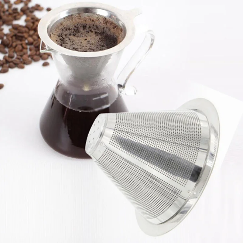 Stainless Steel Mesh Pour Over Cone Coffee Dripper Filter Tea Strainer Funnel Home Kitchen Coffee Machine Accessories
Stainless Steel Mesh Pour Over Cone Coffee Dripper Filter Tea Strainer Funnel Home Kitchen Coffee Machine Accessories