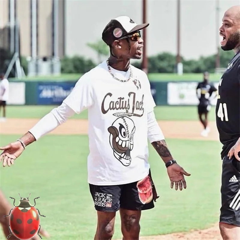 Футболка с принтом кактуса Джека, Тревиса Скотта, 2022ss
Футболка с принтом кактуса Джека, Тревиса Скотта, 2022ss