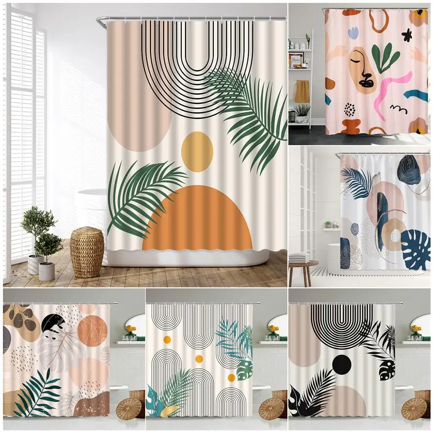 Абстрактная художественная занавеска для душа среднего века, Зеленые пальмовые листья, Геометрическая черная линия, креативный декор для в...
Абстрактная художественная занавеска для душа среднего века, Зеленые пальмовые листья, Геометрическая черная линия, креативный декор для в...