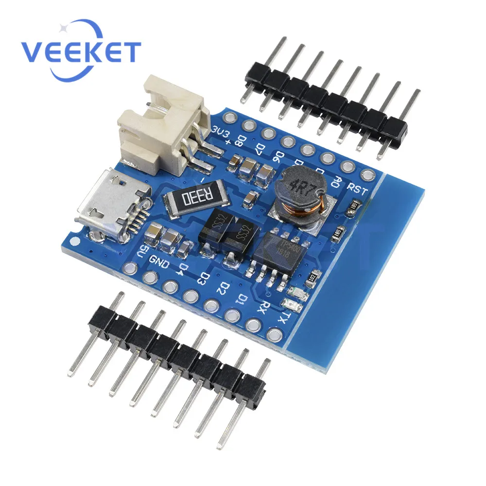 Battery Shield For WeMos D1 Mini Lithium Battery Charging Board Micro USB Charging Port Interface with Pin for Arduino For WeMos
Battery Shield For WeMos D1 Mini Lithium Battery Charging Board Micro USB Charging Port Interface with Pin for Arduino For WeMos