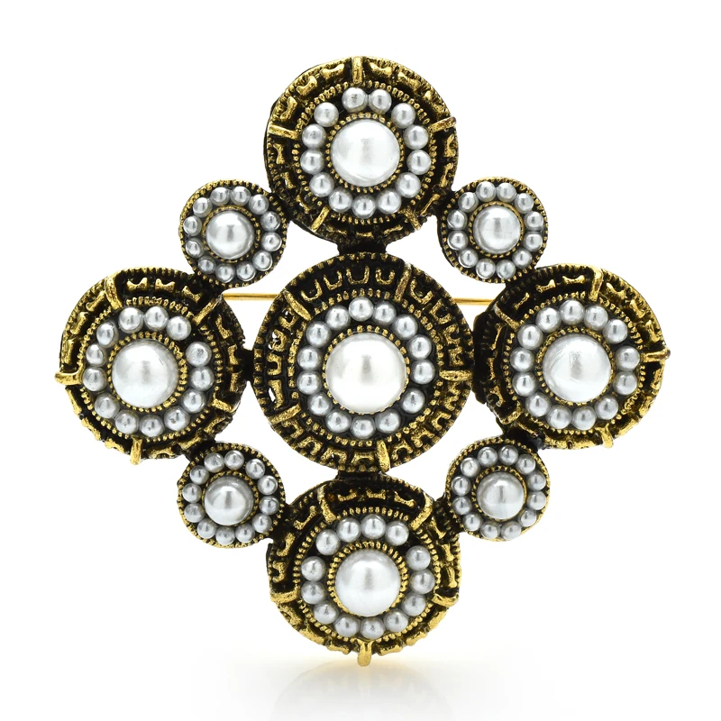 Wuli&baby Vintage Pearl Flower Brooches 2-color Round Cross Palace Style Party Office Brooch Pin Gifts
Wuli&baby Vintage Pearl Flower Brooches 2-color Round Cross Palace Style Party Office Brooch Pin Gifts