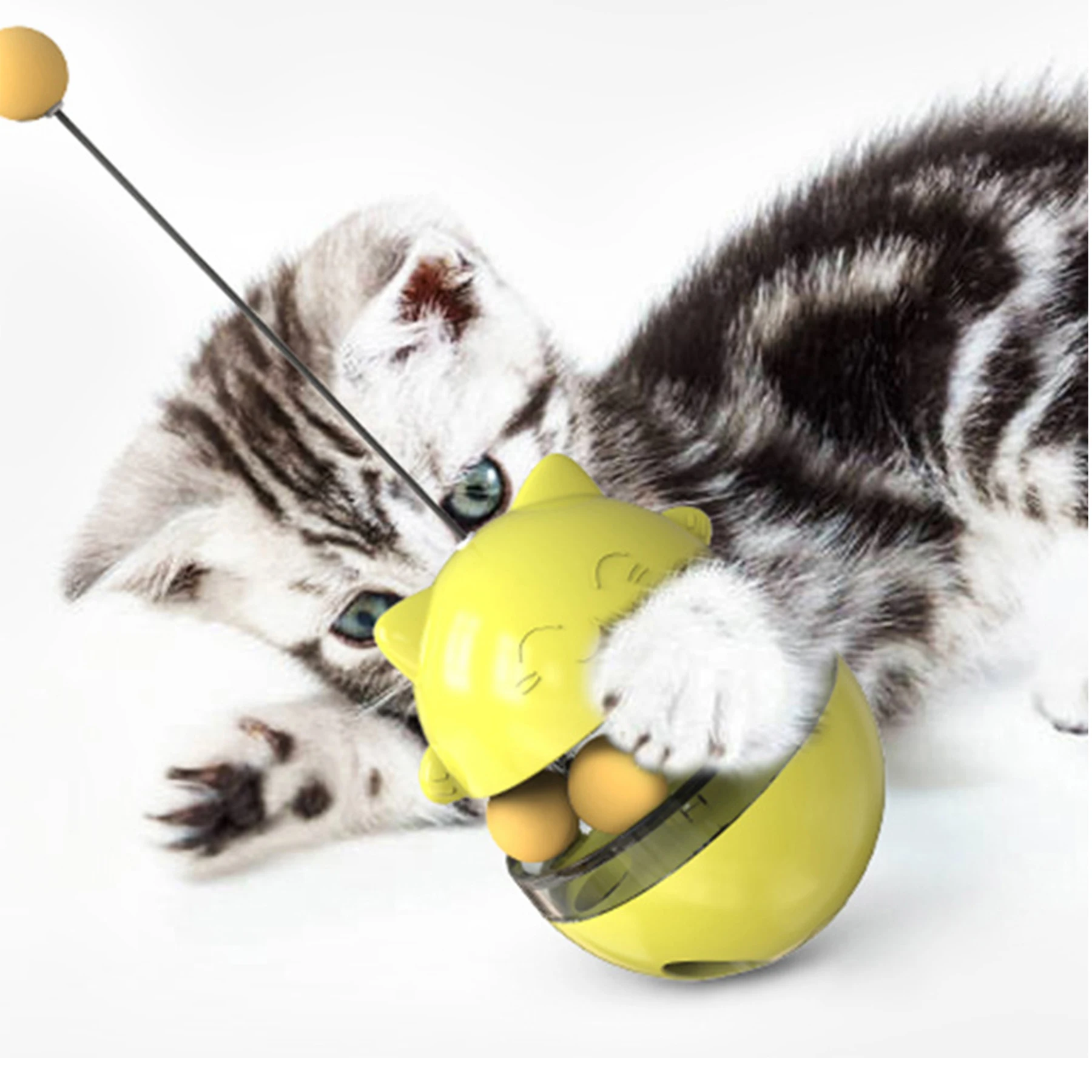 Pet Multifunctional Bowl, Cat Food Toy Bowl, Non-Tipping Interactive Ball Cat Food Puzzle Feeder, Cat Food Puzzle Toys
Pet Multifunctional Bowl, Cat Food Toy Bowl, Non-Tipping Interactive Ball Cat Food Puzzle Feeder, Cat Food Puzzle Toys