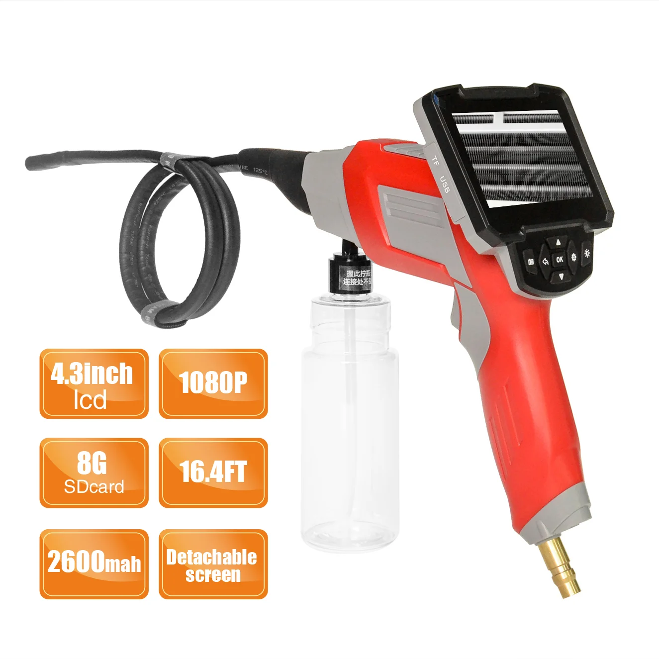 W505 car washing machine small cleaning equipment car wash machine endoscope camera equipment with LCD
W505 car washing machine small cleaning equipment car wash machine endoscope camera equipment with LCD
