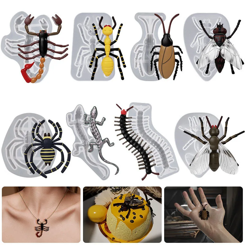 Insect Keychain Pendant Epoxy Mold Various Insect Earrings Pendant Cake Decoration Silicone Mold DIY Jewelry Making Tools
Insect Keychain Pendant Epoxy Mold Various Insect Earrings Pendant Cake Decoration Silicone Mold DIY Jewelry Making Tools
