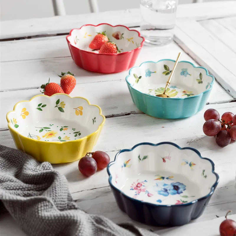 1pc Household Tableware Ceramic Fruit Salad Bowl Cute Plant Cartoon Pattern Salad Plate
1pc Household Tableware Ceramic Fruit Salad Bowl Cute Plant Cartoon Pattern Salad Plate