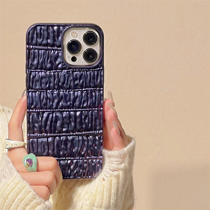 3D Wrinkle Folds Cloth Pattern Phone Case For iPhone 13 Pro Max 14 11 12 14promax Plating Candy Color Shockproof Cover
3D Wrinkle Folds Cloth Pattern Phone Case For iPhone 13 Pro Max 14 11 12 14promax Plating Candy Color Shockproof Cover
