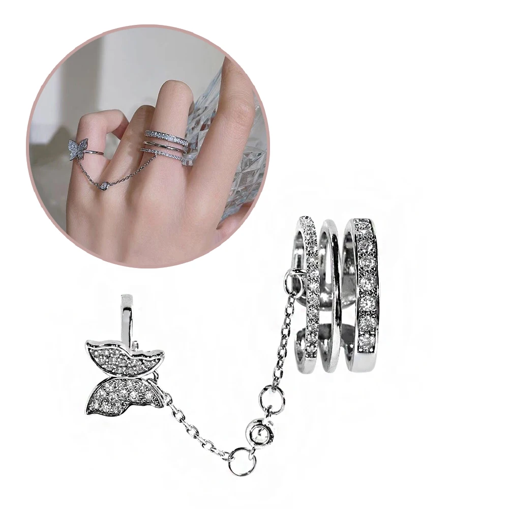 Double Finger Chain Rings For Women Fashion Alloy Adjustable Open Finger Ring Party Gift 2022 Jewelry Gifts Wholesale
Double Finger Chain Rings For Women Fashion Alloy Adjustable Open Finger Ring Party Gift 2022 Jewelry Gifts Wholesale