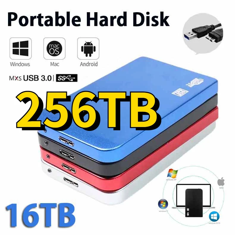 

External Hard Drive Data Storage Device High-speed Portable SSD TypeC interface Solid State Disk for Desktop Laptop Mobile Phone