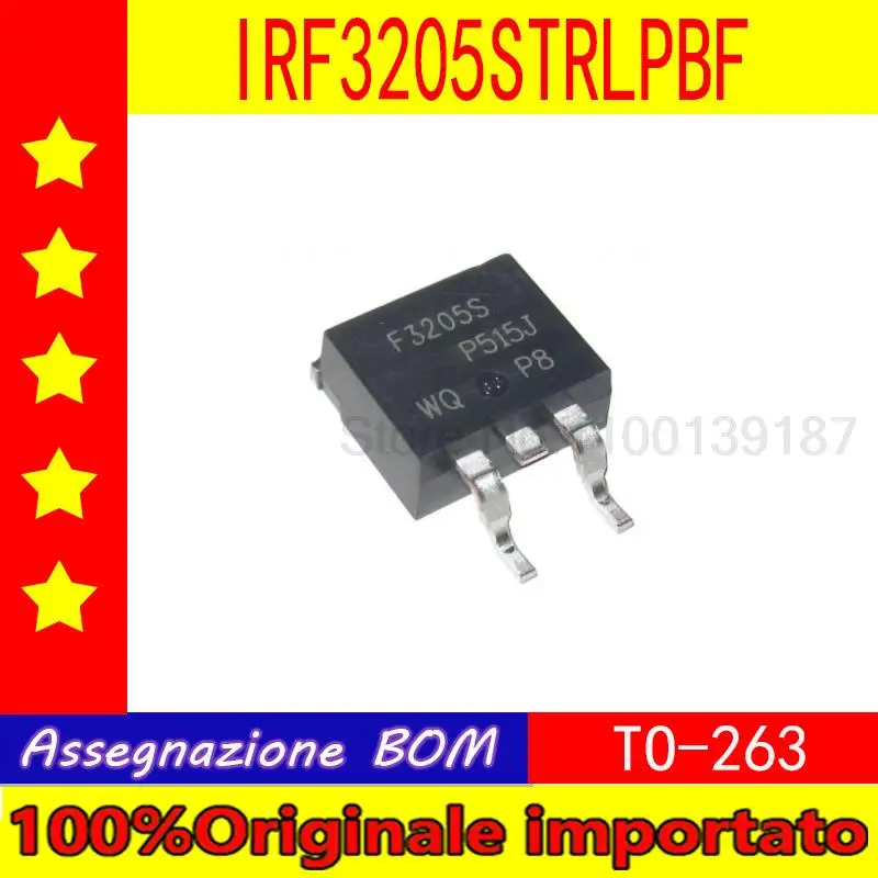 10 шт./лот IRF3205STRLPBF IRF3205SPBF F3205S TO263 N-канальный полевой транзистор 55 в 110 А
10 шт./лот IRF3205STRLPBF IRF3205SPBF F3205S TO263 N-канальный полевой транзистор 55 в 110 А