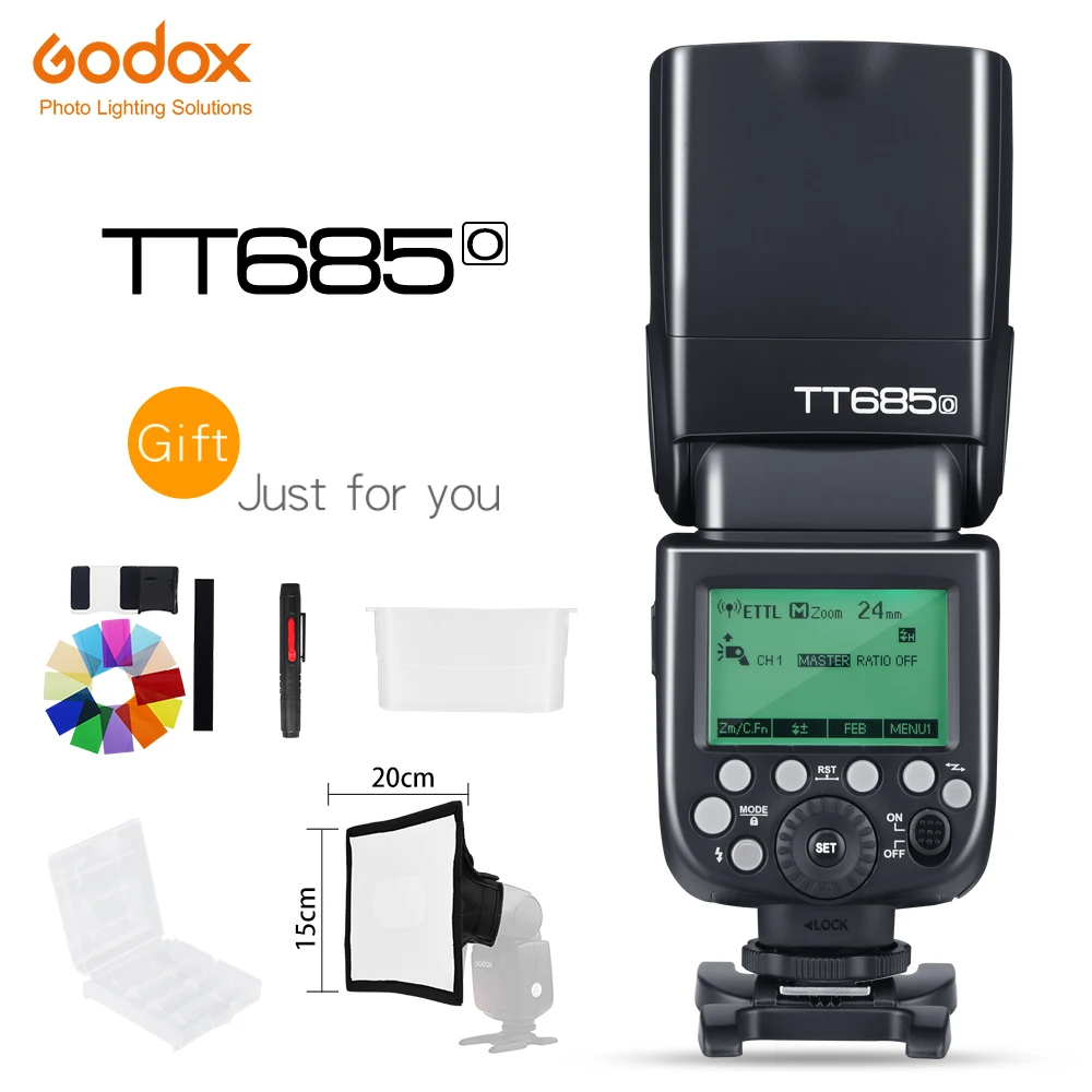 Вспышка для камеры GODOX TT685O Thinklite TTL высокоскоростная 1/8000s GN60 для камеры Olympus Panasonic s E-TTL II Autoflash
Вспышка для камеры GODOX TT685O Thinklite TTL высокоскоростная 1/8000s GN60 для камеры Olympus Panasonic s E-TTL II Autoflash