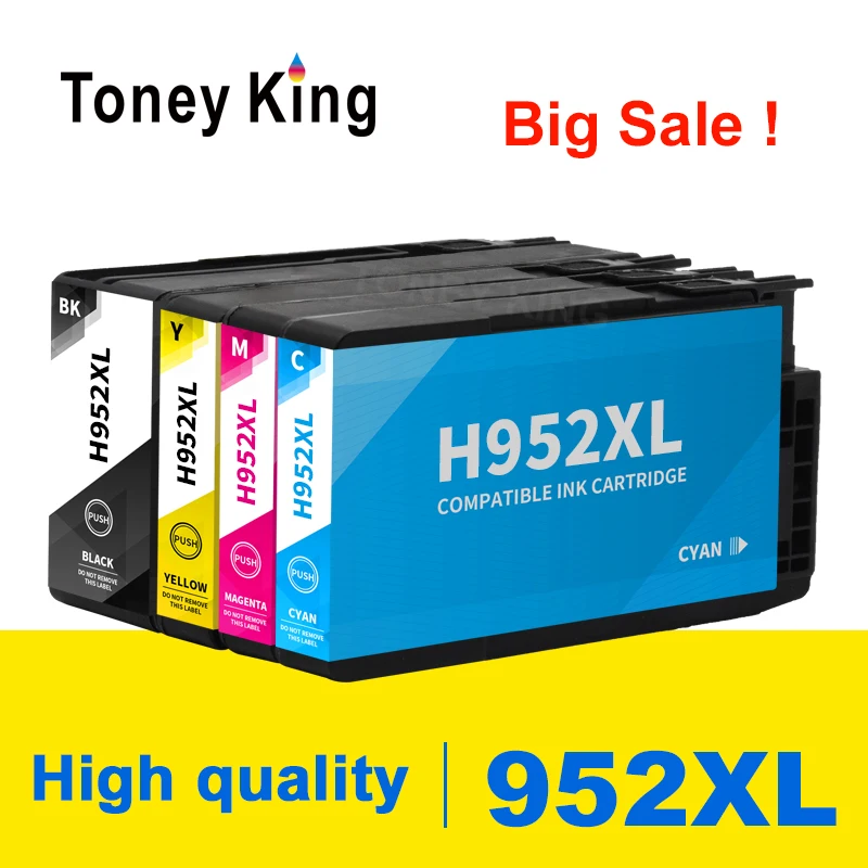 Toney King 4PK For HP 952XL 952X 952 Replacement Ink Cartridge For HP Officejet Pro 7720 7730 7740 8210 8218 8710 8715 8718 8720
Toney King 4PK For HP 952XL 952X 952 Replacement Ink Cartridge For HP Officejet Pro 7720 7730 7740 8210 8218 8710 8715 8718 8720