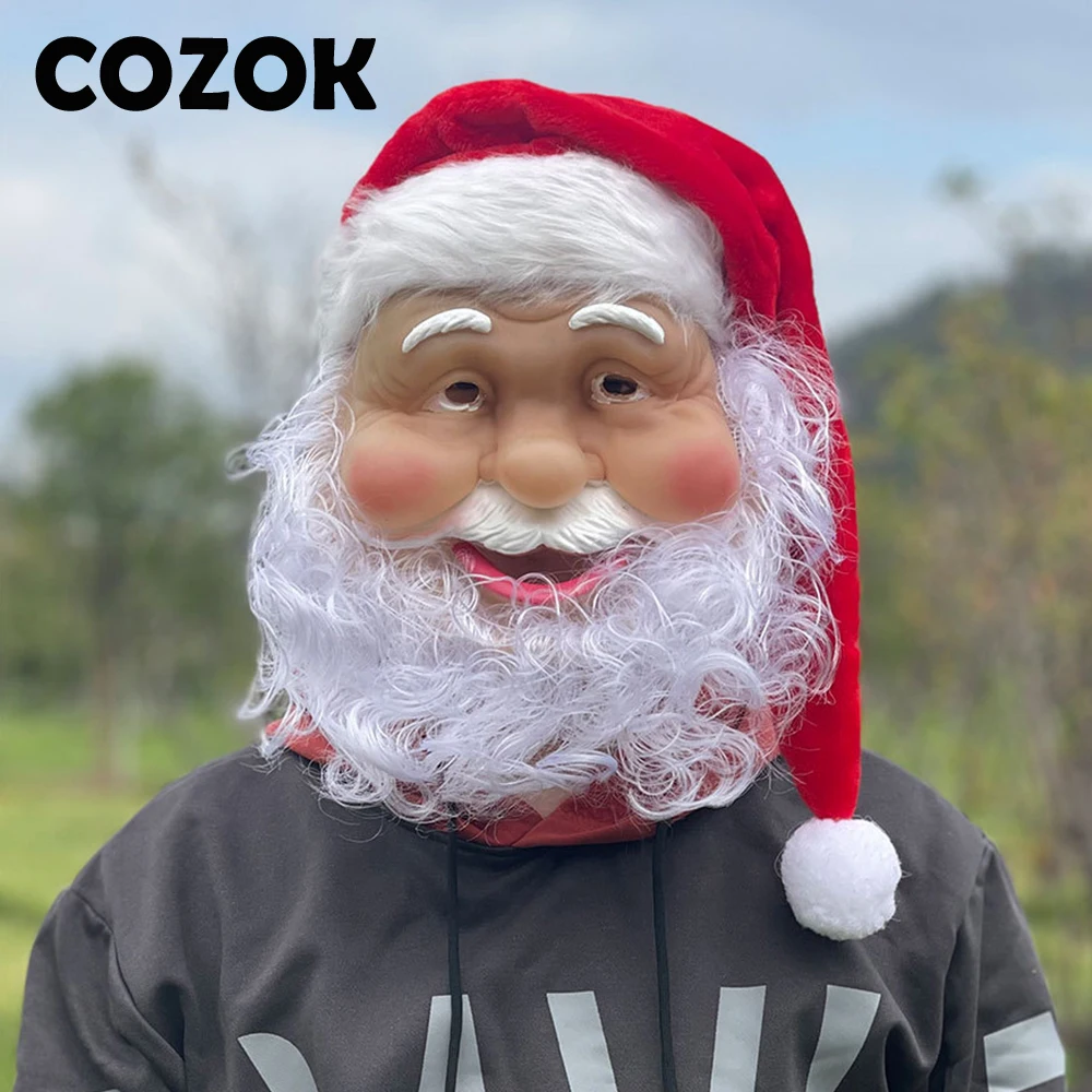 CGMGTSN Merry Christmas Santa Claus Latex Mask Outdoor Ornamen Cute Santa Claus Costume Masquerade Wig Beard Dress up Xmas Party
CGMGTSN Merry Christmas Santa Claus Latex Mask Outdoor Ornamen Cute Santa Claus Costume Masquerade Wig Beard Dress up Xmas Party
