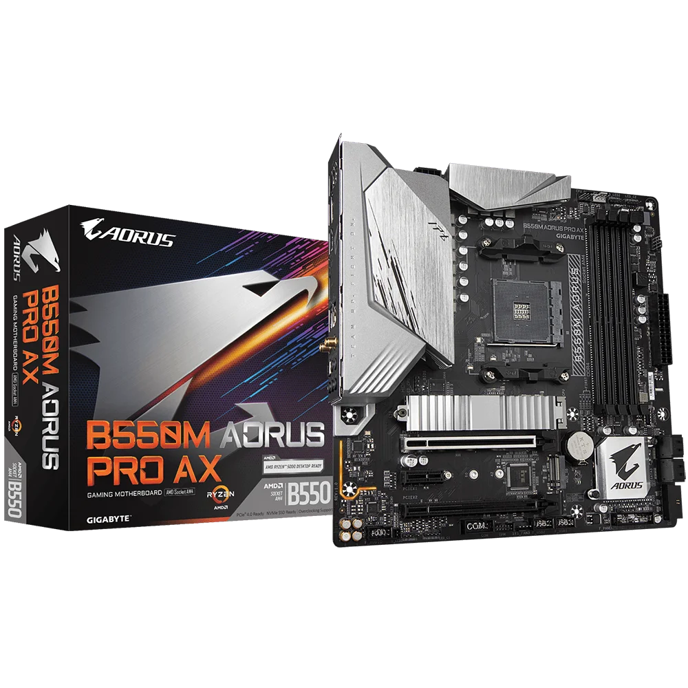 New GIGABYTE B550M AORUS PRO AX Micro-ATX AMD B550 DDR4 5100(OC)MHz M.2 USB3.2 128G Double Channel Socket AM4 Motherboard
New GIGABYTE B550M AORUS PRO AX Micro-ATX AMD B550 DDR4 5100(OC)MHz M.2 USB3.2 128G Double Channel Socket AM4 Motherboard