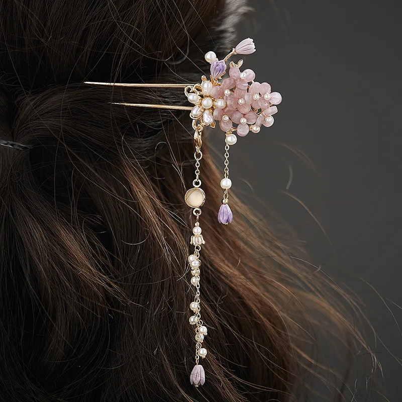 Ancient Tassel Hairpin Fresh and Gentle Purple Hair SticksTassel Step Shake Antique wedding Hair Accessories Hairpin Women
Ancient Tassel Hairpin Fresh and Gentle Purple Hair SticksTassel Step Shake Antique wedding Hair Accessories Hairpin Women