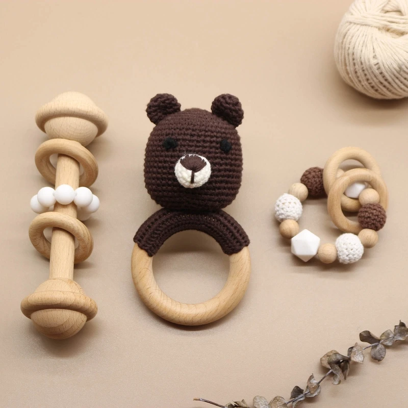 1 Set Baby Pacifier Clip Chain Newborn Dummy Holder Teething Bracelet Infants Rattle Teether Crochet Bear Soother Toy A2UB
1 Set Baby Pacifier Clip Chain Newborn Dummy Holder Teething Bracelet Infants Rattle Teether Crochet Bear Soother Toy A2UB