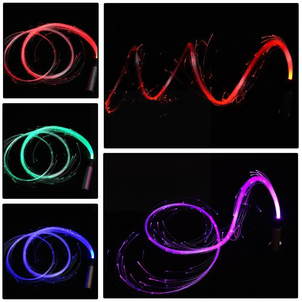RGB LED Fiber Optic Whip Light 7 Colors Multicolor Power Whip Lamps Battery Dance Cosplay Nightclub Flow-arts Stage Lights G3J1
RGB LED Fiber Optic Whip Light 7 Colors Multicolor Power Whip Lamps Battery Dance Cosplay Nightclub Flow-arts Stage Lights G3J1