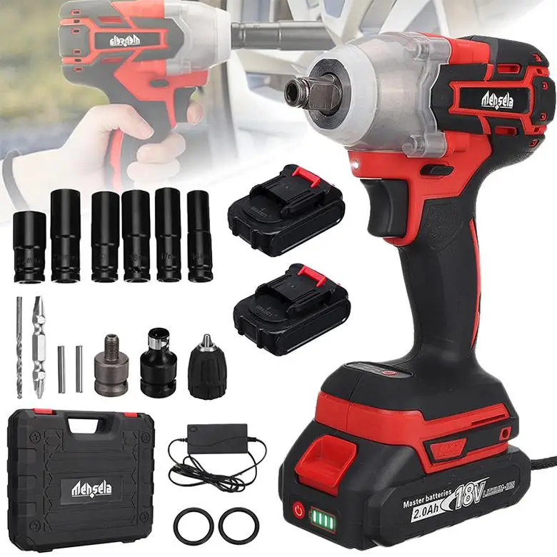 388vf 1/2'' Cordless Electric Impact Wrench Gun Driver 380N.M 3 Gear Speed w/2 Battery Wrench + Screwdriver +Drill 3-in-1 Design
388vf 1/2'' Cordless Electric Impact Wrench Gun Driver 380N.M 3 Gear Speed w/2 Battery Wrench + Screwdriver +Drill 3-in-1 Design