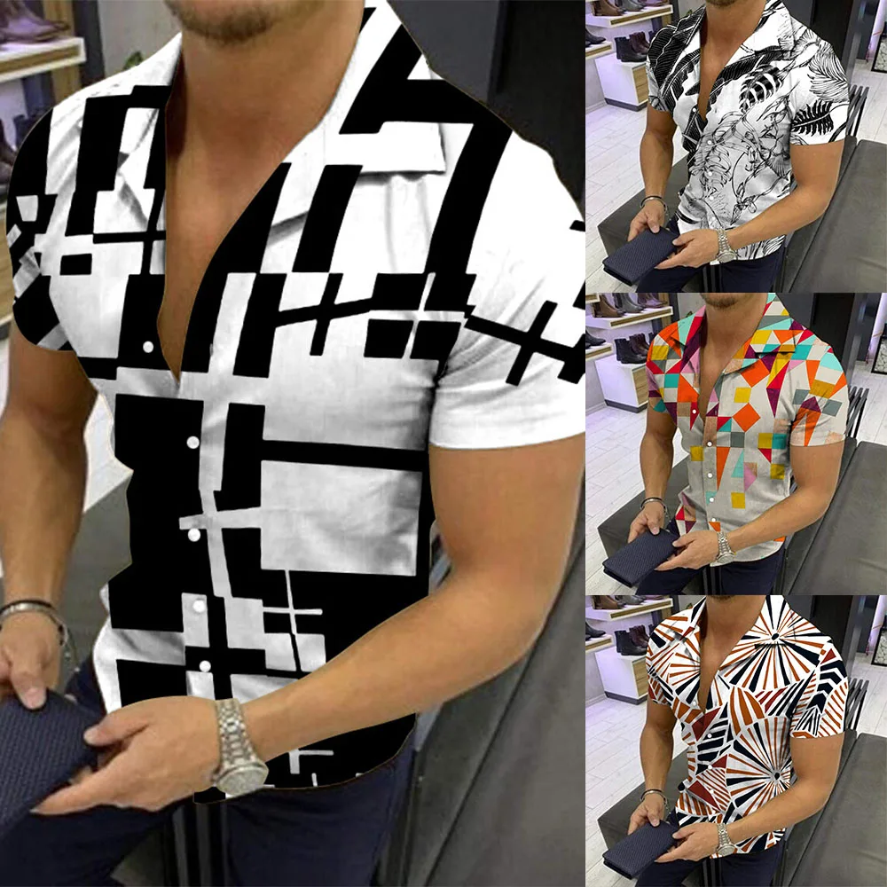 Men Summer Breathable Button-Up Shirt Baroque Hawaiian Short Sleeve T-Shirt Top 3D Digital Print Beach Wear Fitness Shirts
Men Summer Breathable Button-Up Shirt Baroque Hawaiian Short Sleeve T-Shirt Top 3D Digital Print Beach Wear Fitness Shirts