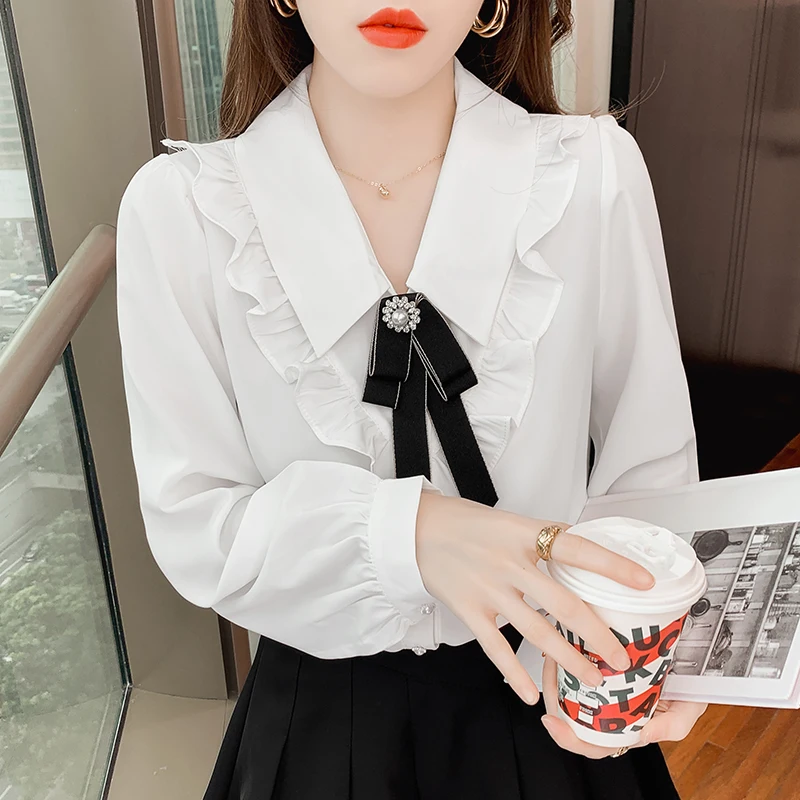 Шифоновые свободные женские рубашки, новые модные блузки, однотонный топ с бантом, Весенняя Повседневная Женская одежда в Корейском стиле с...
Шифоновые свободные женские рубашки, новые модные блузки, однотонный топ с бантом, Весенняя Повседневная Женская одежда в Корейском стиле с...