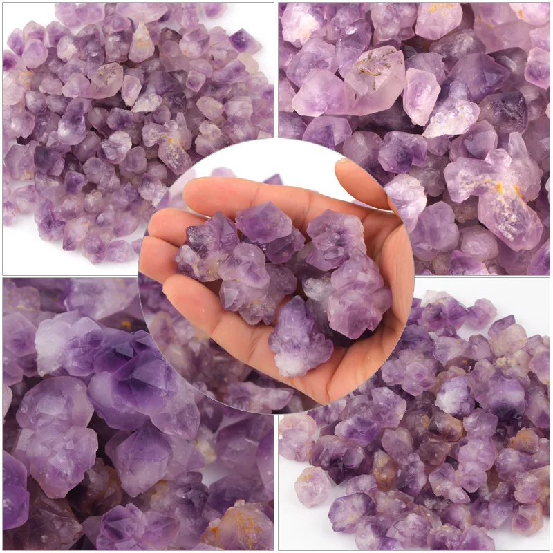 

Natural Mineral Crystal Rough Stone Lavender Amethyst Rough Stone Large Particle Essential Oil Aromatherapy Crushed Stone