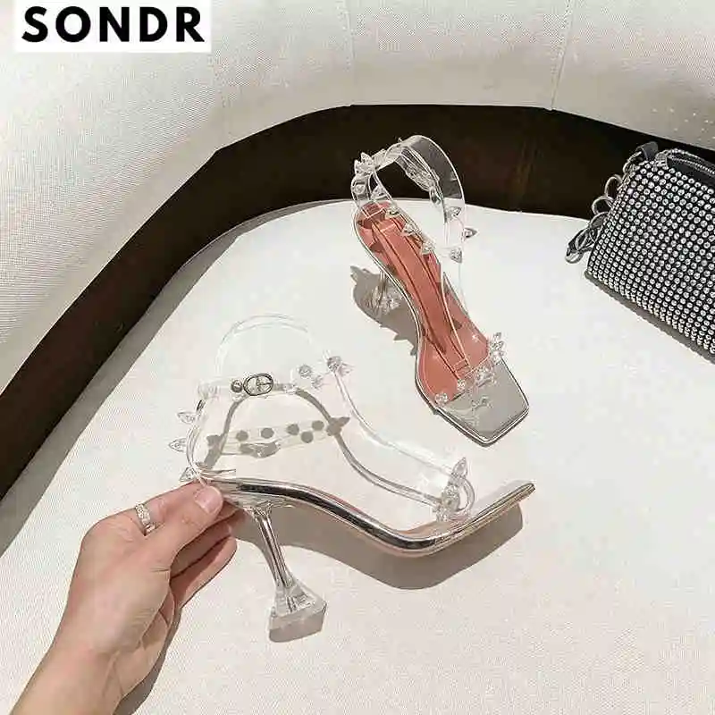 2022 Spring New Online Celebrity Transparent Rivet High Heels Heel Women's Strap Shoes Women Sandals
2022 Spring New Online Celebrity Transparent Rivet High Heels Heel Women's Strap Shoes Women Sandals