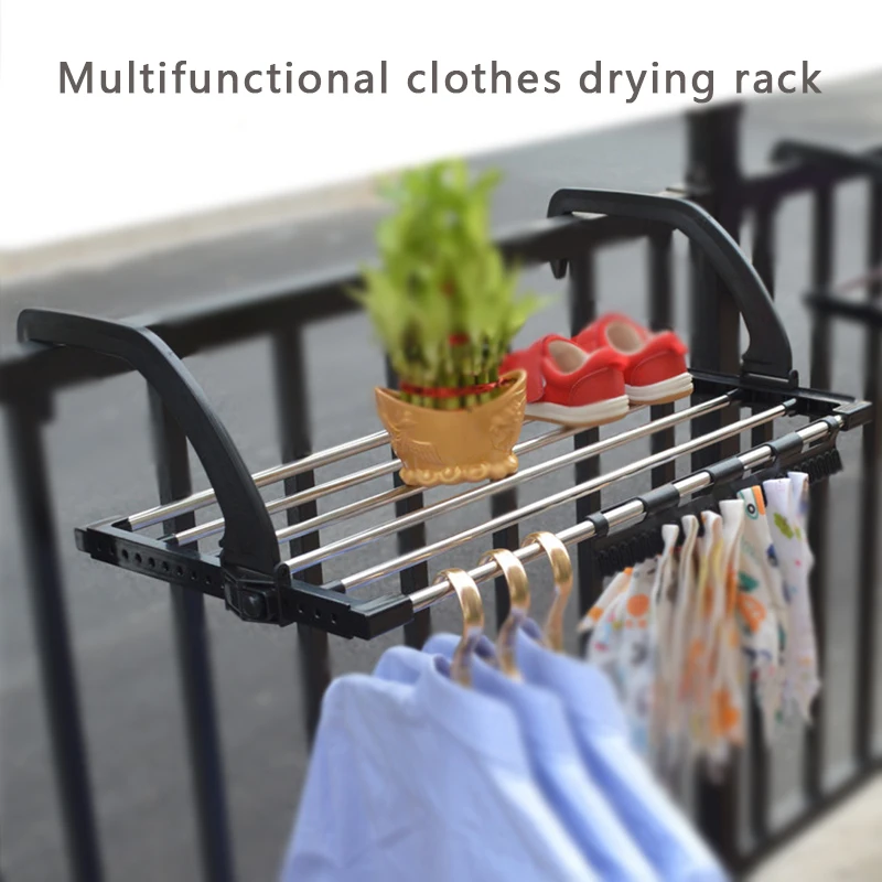 Folding Balcony Drying Rack Shoes Shelf Iron Hanging Window Shoes Rack Adjustable Airer Towel Laundry Rack For Home Organization
Folding Balcony Drying Rack Shoes Shelf Iron Hanging Window Shoes Rack Adjustable Airer Towel Laundry Rack For Home Organization