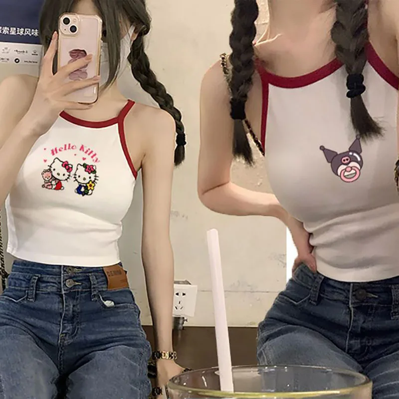 Новинка 2 шт. кавайный Sanrio Kuromi Hello Kittys Camisole Anime мультяшный Тонкий Топ Без Рукавов базовый жилет для студентов подарок для девочек
Новинка 2 шт. кавайный Sanrio Kuromi Hello Kittys Camisole Anime мультяшный Тонкий Топ Без Рукавов базовый жилет для студентов подарок для девочек