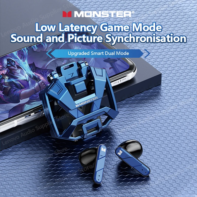 

Monster XKT09 Bluetooth 5.2 Earphones TWS Wireless Headphones Sports Earbuds Noise Reduction Headset Gmaing Headphones 2023