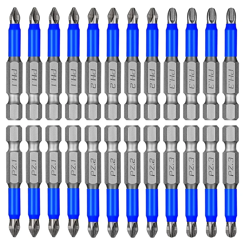 Spot Goods 24 Pcs Magnetic Anti Slip Screwdriver Bits Set PH1 PH2 PH3 PZ1 PZ2 PZ3 Impact Driver Bit Set 1/4 Inch Hex Shank
Spot Goods 24 Pcs Magnetic Anti Slip Screwdriver Bits Set PH1 PH2 PH3 PZ1 PZ2 PZ3 Impact Driver Bit Set 1/4 Inch Hex Shank