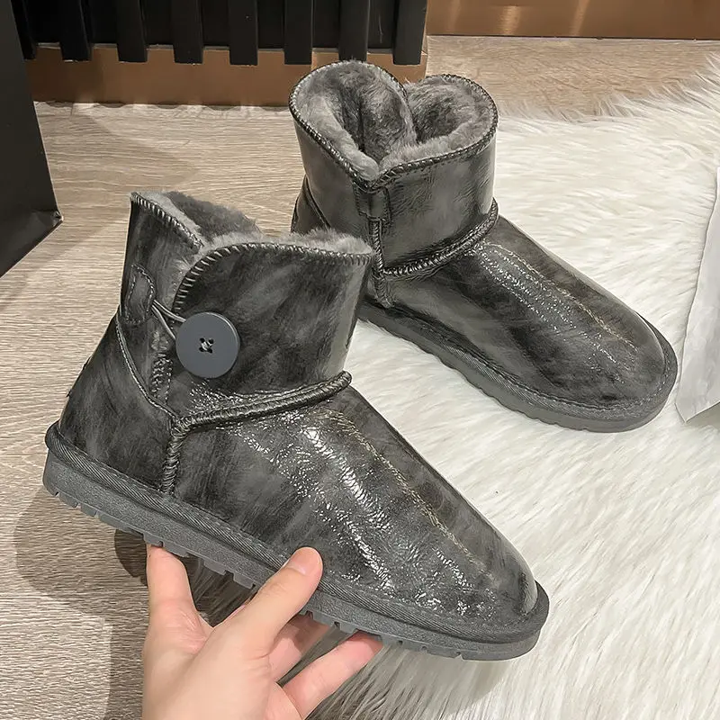 Snow Boots Women's Fur One Short Tube Plus Velvet Non-slip Waterproof Warm Cotton Shoes Winter Snow Platform Women Boots
Snow Boots Women's Fur One Short Tube Plus Velvet Non-slip Waterproof Warm Cotton Shoes Winter Snow Platform Women Boots