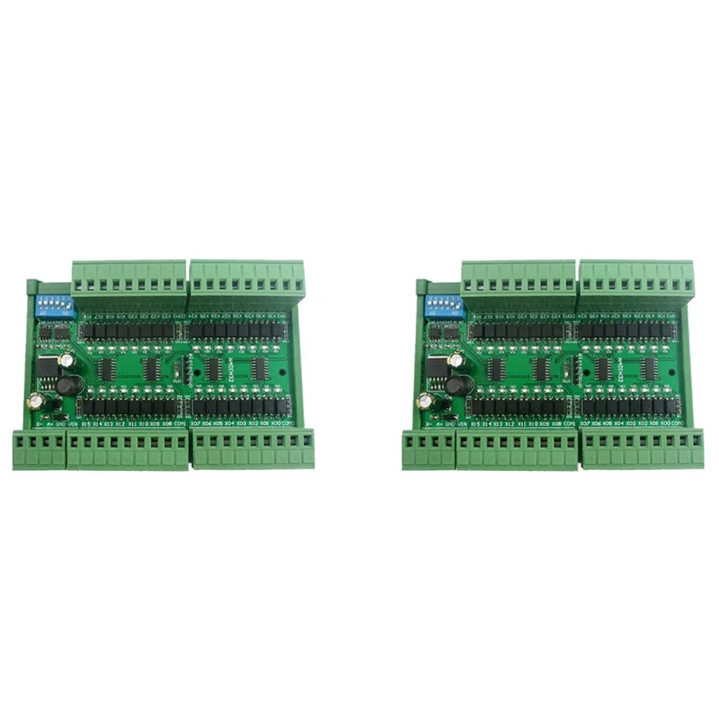 

2X 32Ch PNP изолированный цифровой вход RS485 Modbus Rtu контроллер 12В 24В PLC плата сбора количества переключателя (с фотоэлементами)