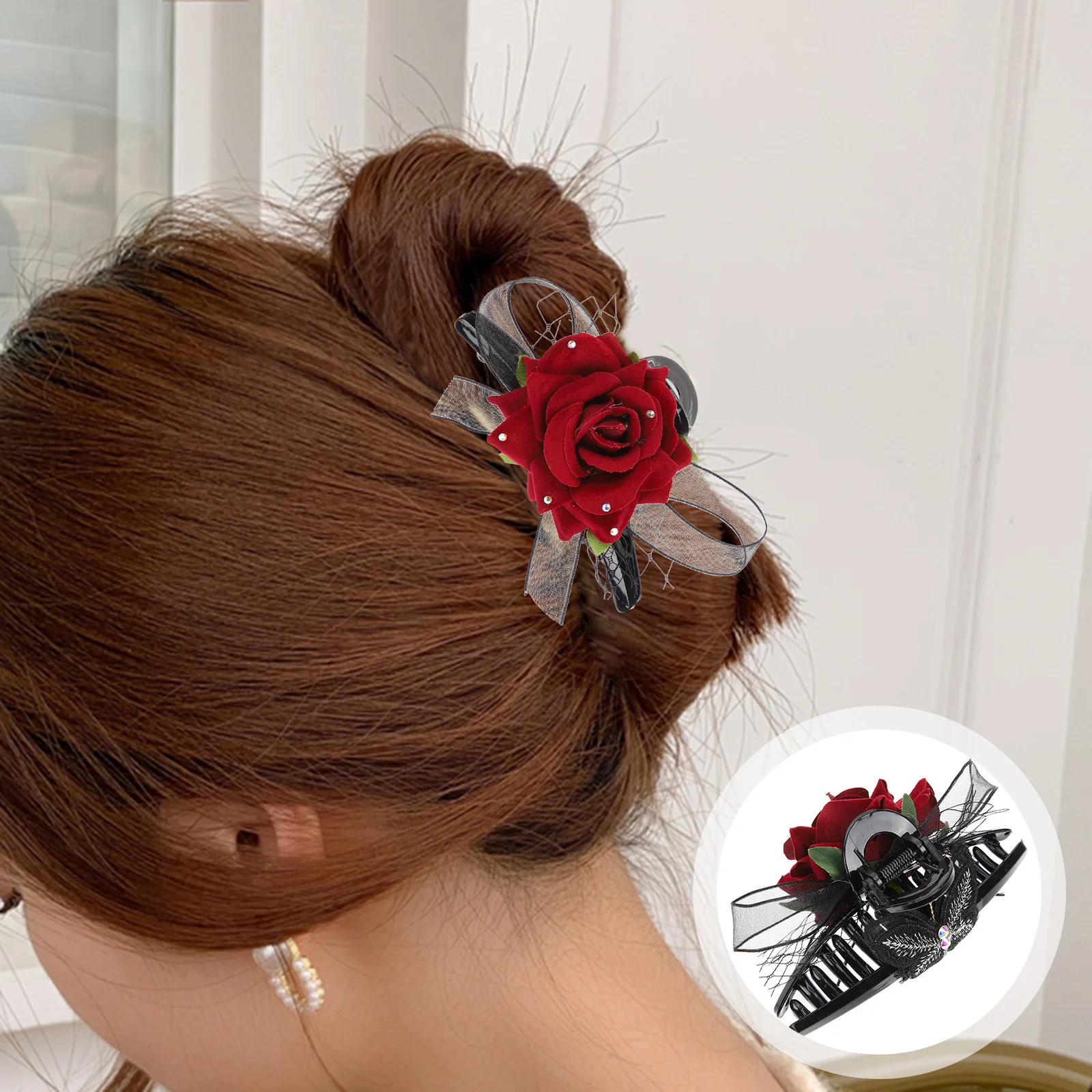 Large Lace Bow Hair Claw Clip Back Hair Holder Rose Flower Claw Clip Ponytail Holder
Large Lace Bow Hair Claw Clip Back Hair Holder Rose Flower Claw Clip Ponytail Holder