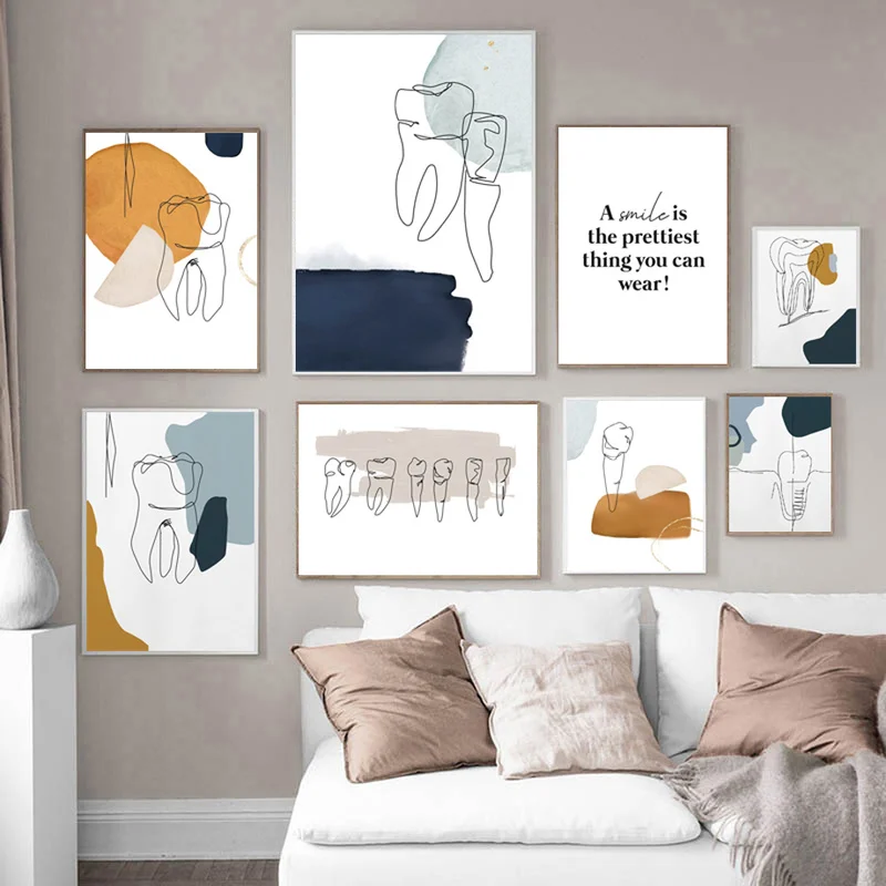 Abstract Line Teeth Aestheti Canvas Painting Modern Dental Clinic Posters and Prints Wall Art Pictures for Dentist Office Decor
Abstract Line Teeth Aestheti Canvas Painting Modern Dental Clinic Posters and Prints Wall Art Pictures for Dentist Office Decor