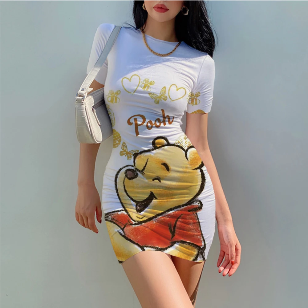 Disney Winnie the Pooh Elegant Sexy Ladies Tight Dress Dames Party Club vestidos Fashion Women short Sleeve Bodycon Mini Dress
Disney Winnie the Pooh Elegant Sexy Ladies Tight Dress Dames Party Club vestidos Fashion Women short Sleeve Bodycon Mini Dress