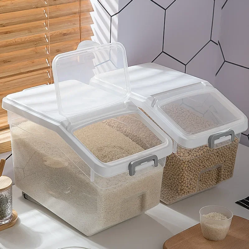 Kitchen Grain Box Moisture-proof Storage Sealed Rice Container Food Tank Jar Box Cereals Dispenser Food Bucket Storage Pet Rice
Kitchen Grain Box Moisture-proof Storage Sealed Rice Container Food Tank Jar Box Cereals Dispenser Food Bucket Storage Pet Rice