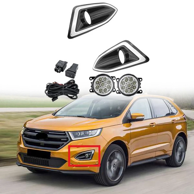 Fog Light Headlight Chrome Fog Lamp Cover Grill Bezel Switch Foglights Assembly for Ford Edge 2015-2018
Fog Light Headlight Chrome Fog Lamp Cover Grill Bezel Switch Foglights Assembly for Ford Edge 2015-2018