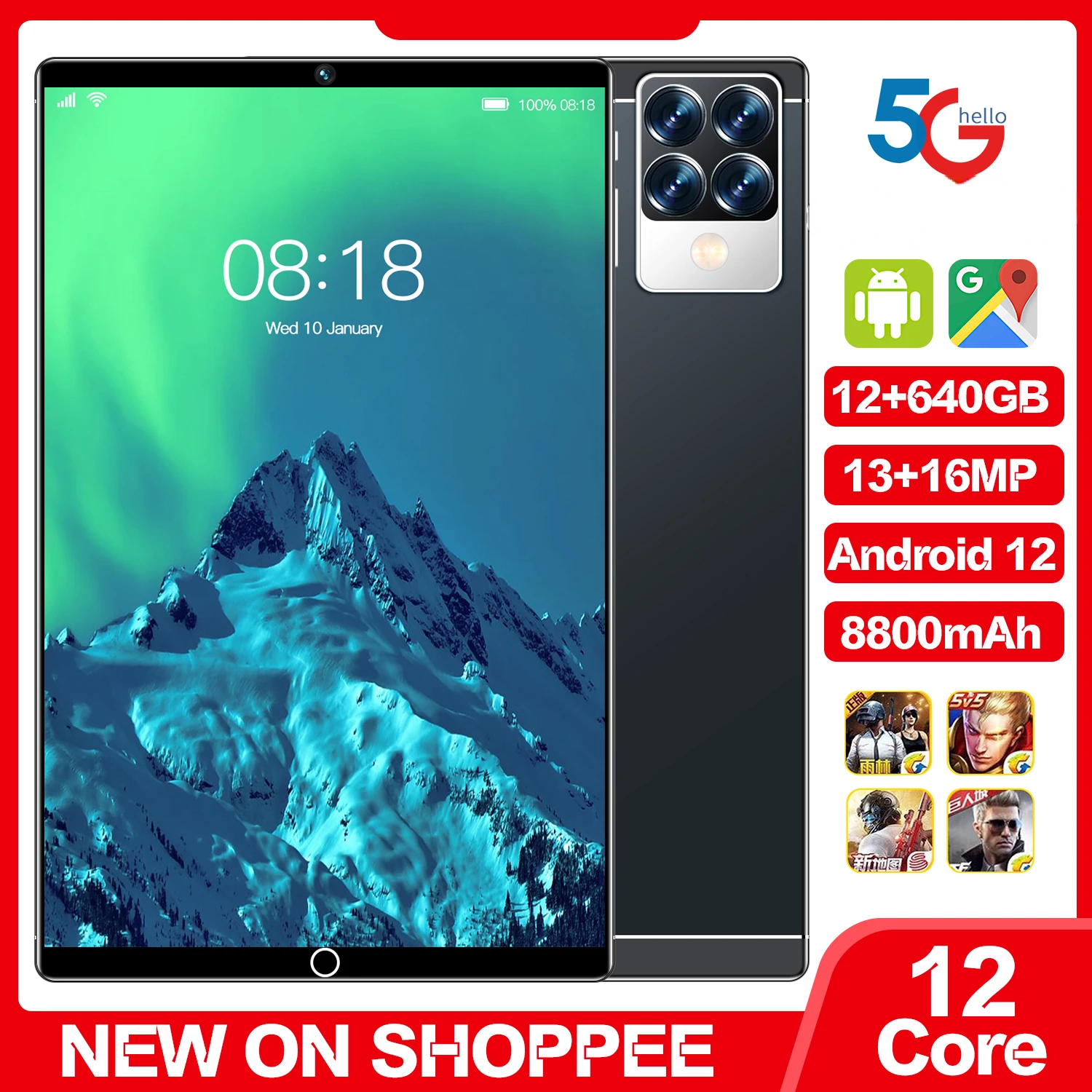 Android12GPS Qualcomm870 10 Core Google Play WIFI Pad 12+640GB Dual SIM Hot Sale Laptop 10.1 Inch PC Cheap Tablets Free Shipping
Android12GPS Qualcomm870 10 Core Google Play WIFI Pad 12+640GB Dual SIM Hot Sale Laptop 10.1 Inch PC Cheap Tablets Free Shipping