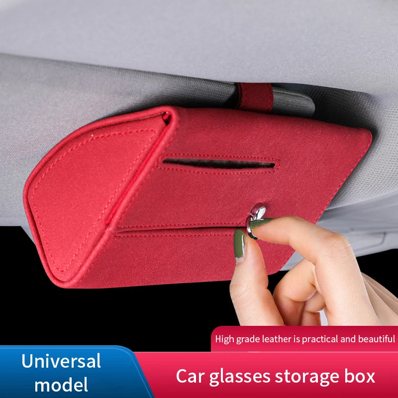 

Multifunction Car Glasses Holder Stand Spectacle Cases Sunglasses Covers Card Clip Lenses Eyeglasses Box Car Visor Accessories