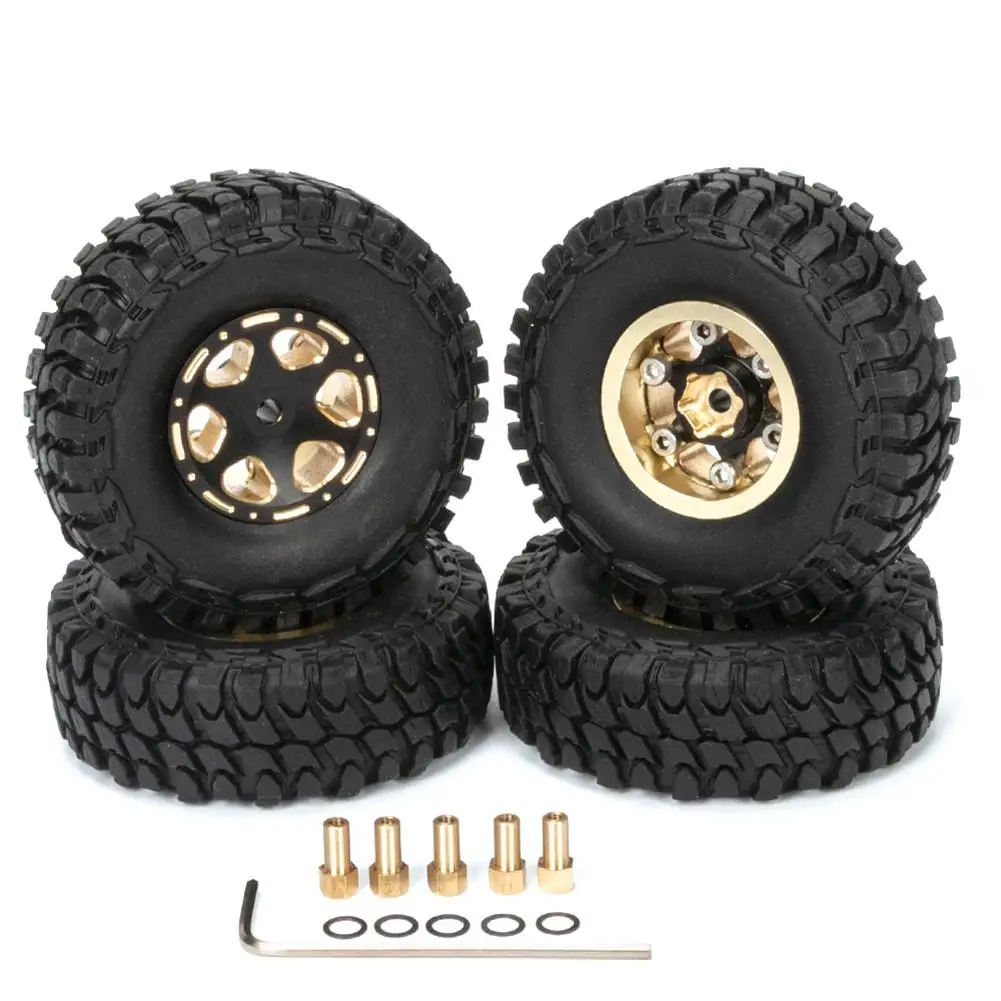 Латунные диски Beadlock 54X18 мм 1,0 дюйма, 4 шт., шины на 1/24 Радиоуправляемый гусеничный автомобиль, Axial Scx24 Axi00001 Jimny, приемник Deadbolt
Латунные диски Beadlock 54X18 мм 1,0 дюйма, 4 шт., шины на 1/24 Радиоуправляемый гусеничный автомобиль, Axial Scx24 Axi00001 Jimny, приемник Deadbolt