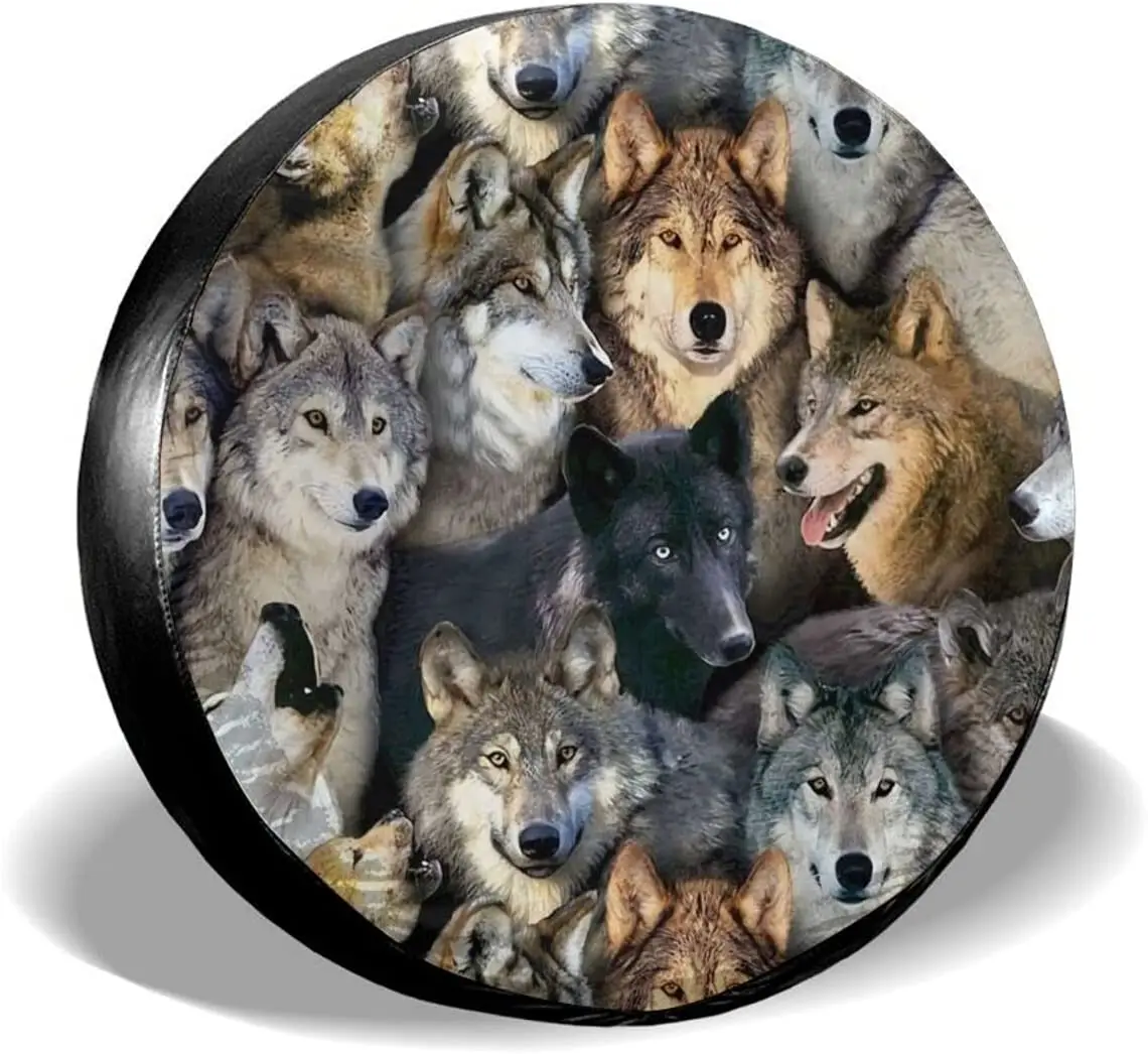 Spare Tire Cover Universal Tires Cover Wolf Pack Car Tire Cover Wheel Weatherproof and Dust-Proof UV Sun Tire Cover (Fit
Spare Tire Cover Universal Tires Cover Wolf Pack Car Tire Cover Wheel Weatherproof and Dust-Proof UV Sun Tire Cover (Fit