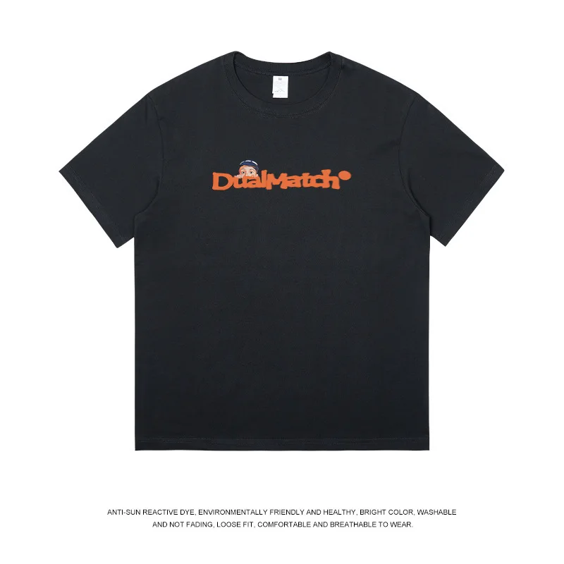 Cotton heavy summer fashion brand US round neck short-sleeved T-shirt men's large lovers
Cotton heavy summer fashion brand US round neck short-sleeved T-shirt men's large lovers