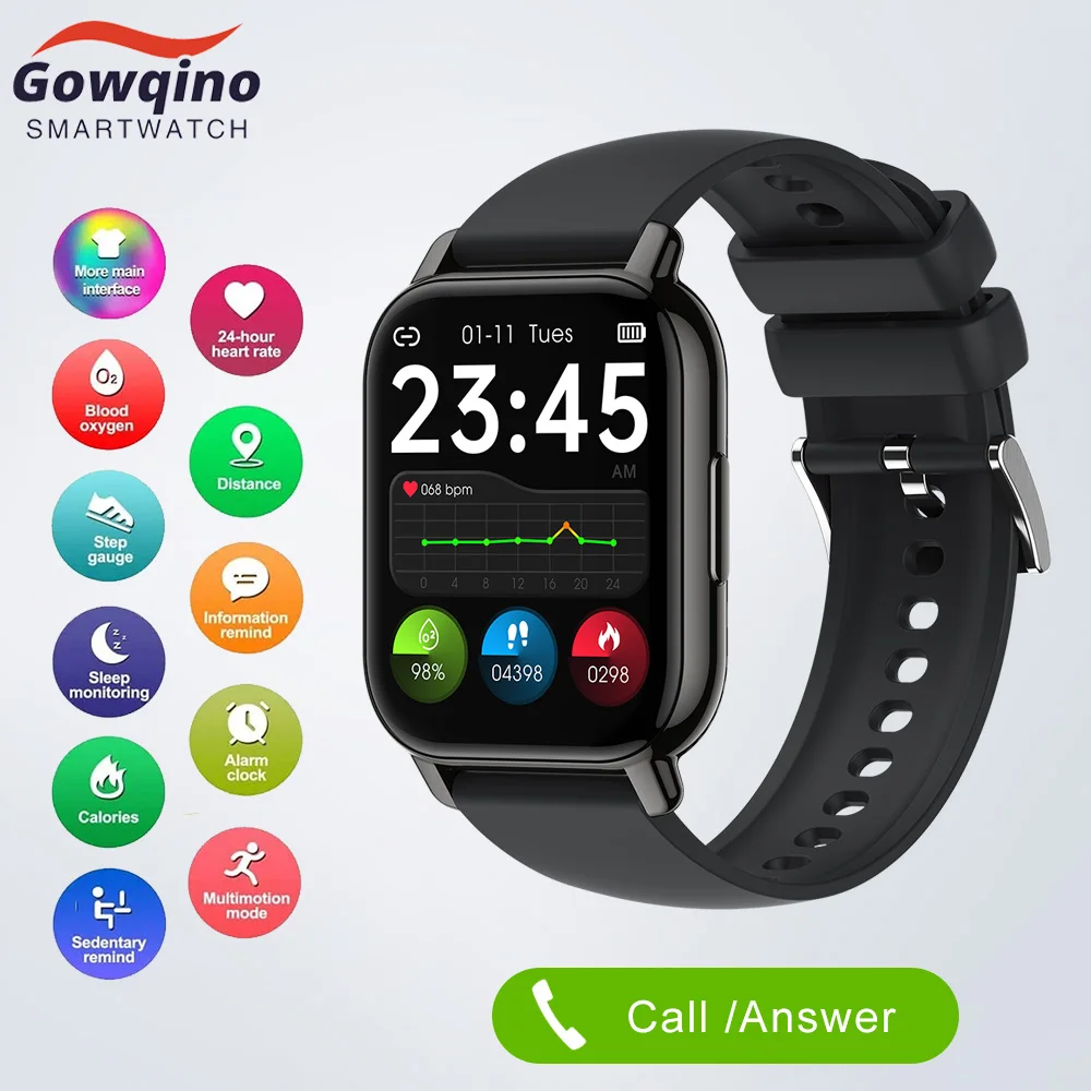 Смарт-часы Gowqino P66 с функцией телефонного звонка, Bluetooth, 100 + спортивный режим
Смарт-часы Gowqino P66 с функцией телефонного звонка, Bluetooth, 100 + спортивный режим