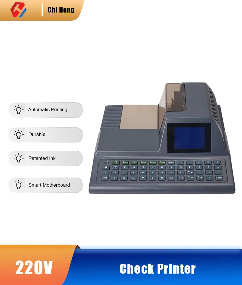 DY-2015 Automatic Full Keyboard Check Printer Check Writer Small English Electronic Bank Counter Standard Check Printer
DY-2015 Automatic Full Keyboard Check Printer Check Writer Small English Electronic Bank Counter Standard Check Printer