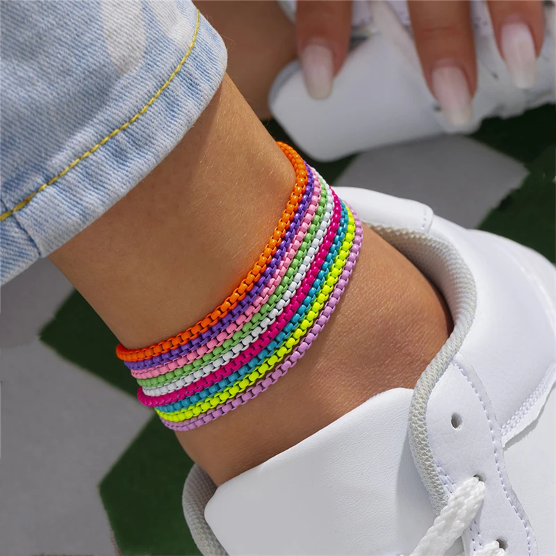 XINSOM Multicolor Iron Chain Anklet For Women Men Minimalist Punk Adjustable Anklet Summer Simple Fashion Jewelry Girls Gift
XINSOM Multicolor Iron Chain Anklet For Women Men Minimalist Punk Adjustable Anklet Summer Simple Fashion Jewelry Girls Gift