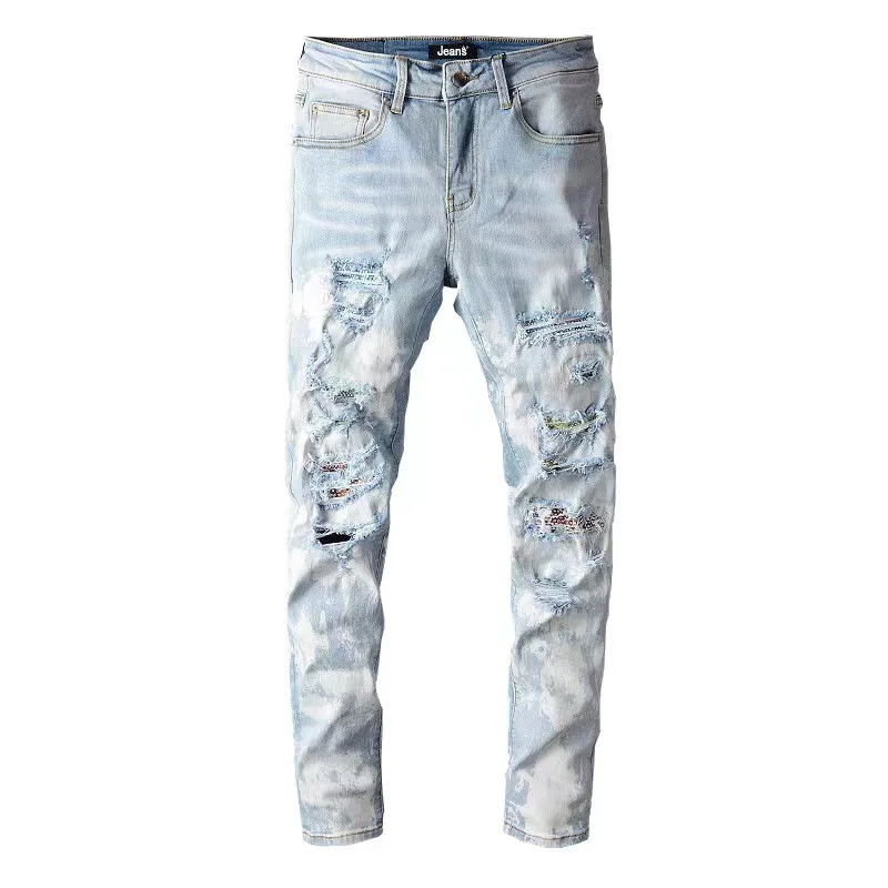 New men's male Promotional high street European size men's ripped jeans slim denim pants trousers pencil pants special offer 536
New men's male Promotional high street European size men's ripped jeans slim denim pants trousers pencil pants special offer 536