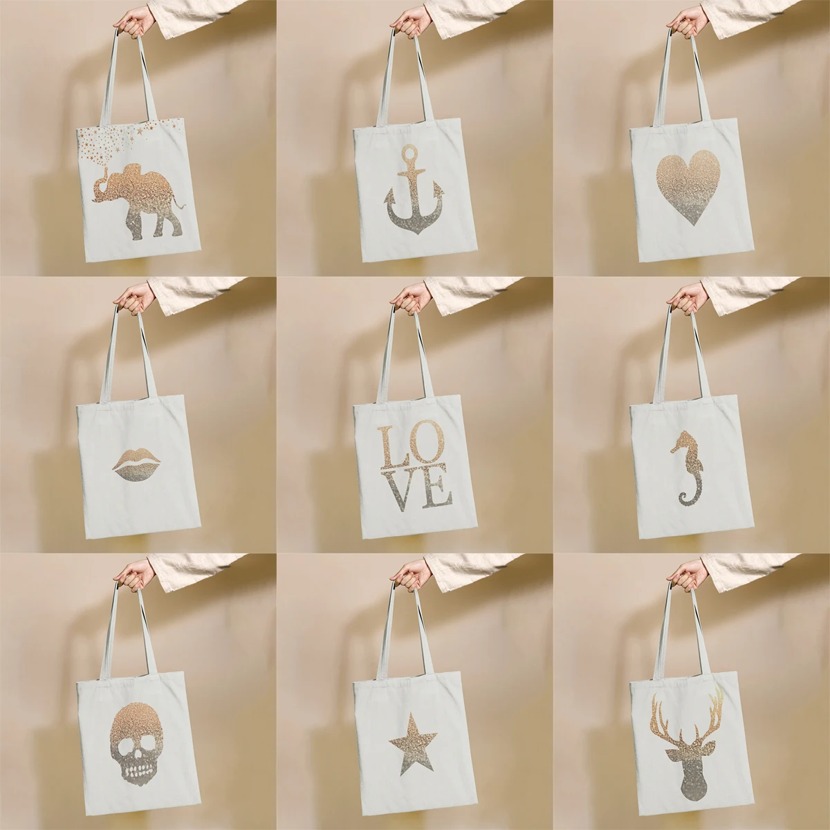 Simple Bronzing Geometry Pattern Reusable Shopping Bag Canvas Tote Bags Printing Eco Bag Shopper Shoulder Bags
Simple Bronzing Geometry Pattern Reusable Shopping Bag Canvas Tote Bags Printing Eco Bag Shopper Shoulder Bags