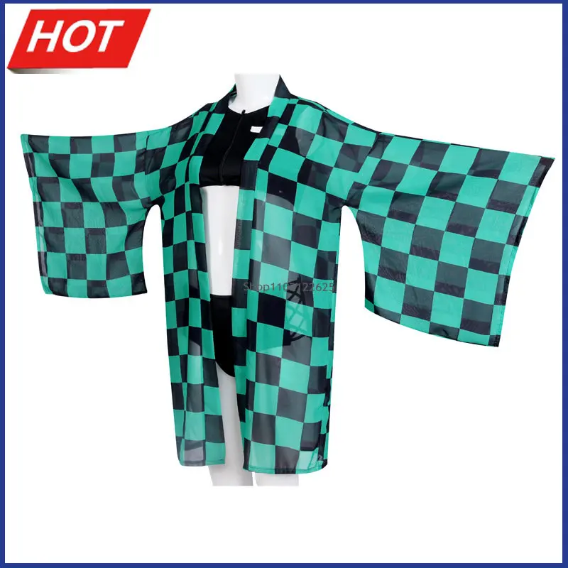 Купальник-кимоно для косплея из аниме «рассекающий демонов» 
Купальник-кимоно для косплея из аниме «рассекающий демонов»